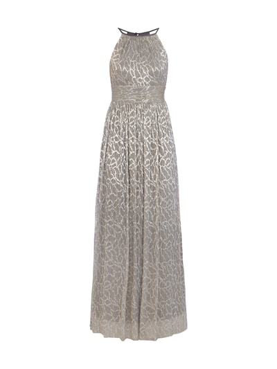 Jake*s Cocktail Abendkleid mit metallisch schimmerndem Muster Silber 2