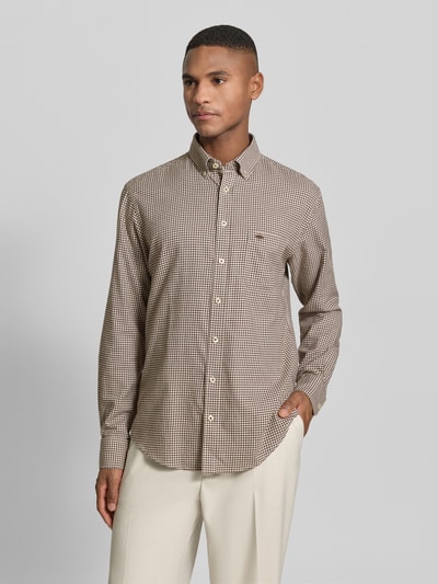 Fynch-Hatton Vrijetijdsoverhemd met knoopsluiting Lichtbruin - 4