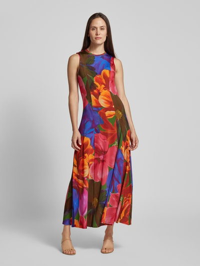 Ted Baker Maxi-jurk met ronde hals, model 'BRYNEYY' Felroze - 4