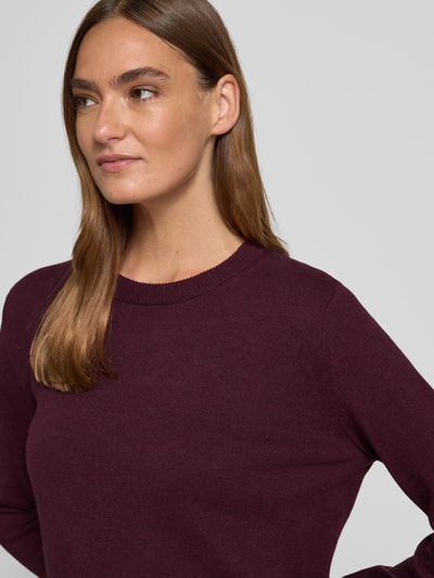 Tom Tailor Regular fit gebreide pullover van een mix van katoen en kasjmier
 Rood gemêleerd - 3