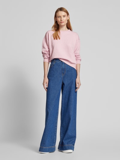 Tom Tailor Denim Regular Fit Sweatshirt mit Viskose-Anteil Rosa 1