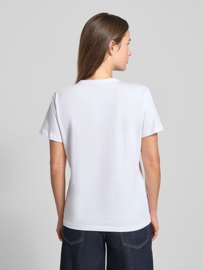 HUGO Regular fit T-shirt van puur katoen, model 'DAMACIA' Wit - 5