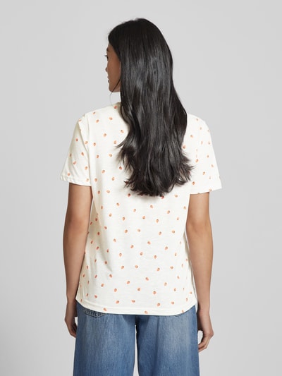 Fransa T-shirt met all-over motiefprint, model 'Hazel' Rood - 5