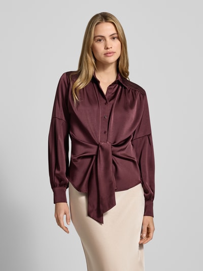 Neo Noir Hemdbluse mit Knopfleiste Bordeaux 4