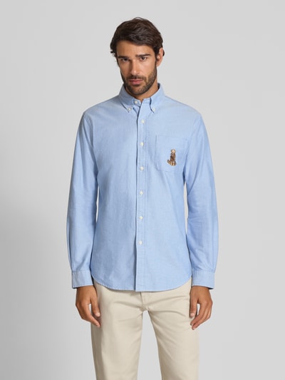 Polo Ralph Lauren Vrijetijdsoverhemd met knoopsluiting Bleu - 4