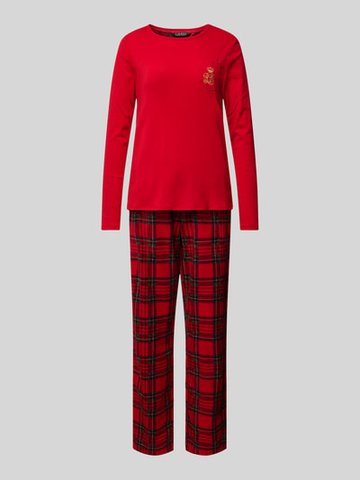 Lauren Ralph Lauren Pyjama mit Brusttasche Rot 1