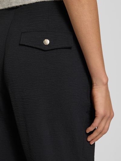 GUIDO MARIA KRETSCHMER WOMAN Spodnie materiałowe o kroju relaxed fit z kontrafałdami model ‘Nele’ Czarny 3