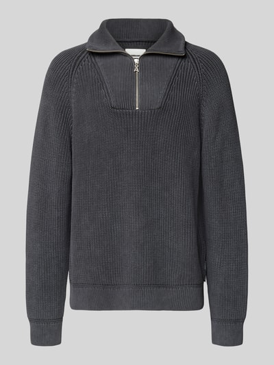 Armedangels Regular Fit Troyer aus reiner Baumwolle Modell 'KAALVES' Black 2