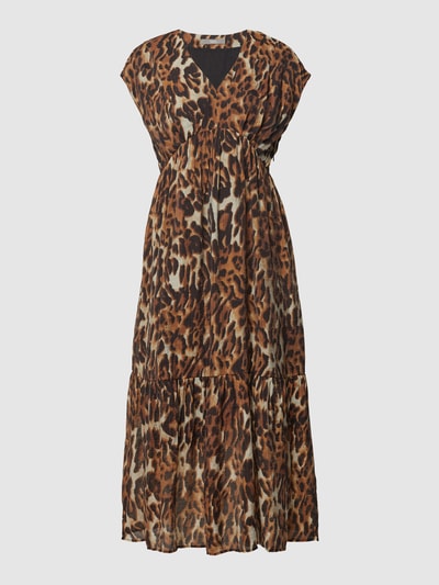 Jake*s Collection Midi-jurk met luipaardmotief  Middenbruin - 2