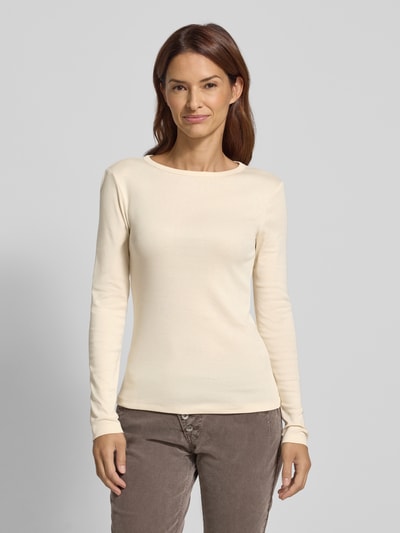 s.Oliver RED LABEL Slim Fit Langarmshirt aus reiner Baumwolle Offwhite 4