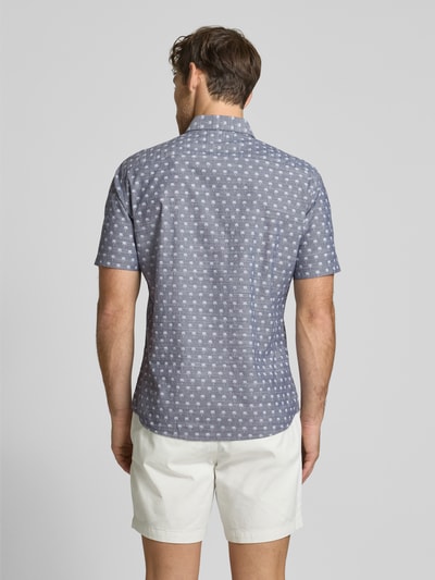 Jake*s Casual Fit Business-Hemd mit 1/2-Arm Marine 5