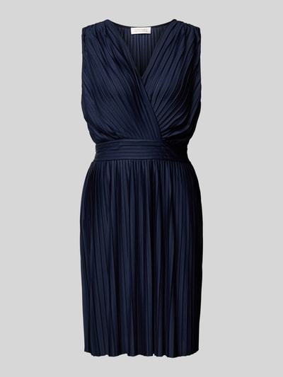 GUIDO MARIA KRETSCHMER WOMAN Knielanges Cocktailkleid mit Plisseefalten Modell 'Linn' Marine 2