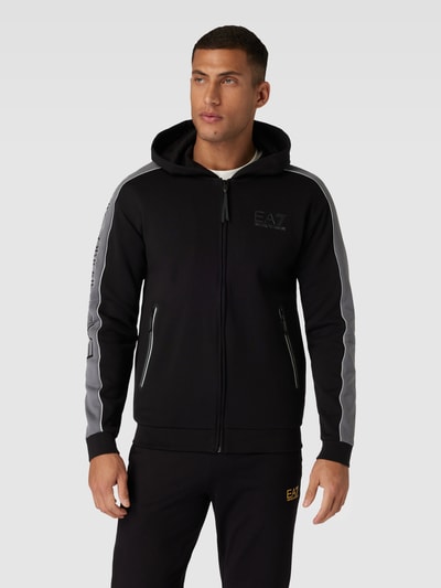 EA7 Emporio Armani Trainingsjacke mit Reißverschlusstaschen Black 4