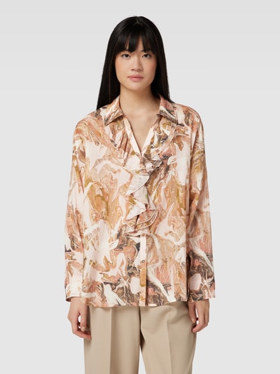 MOS MOSH Blouse met all-over motief, model 'JELENA' Lichtroze - 4