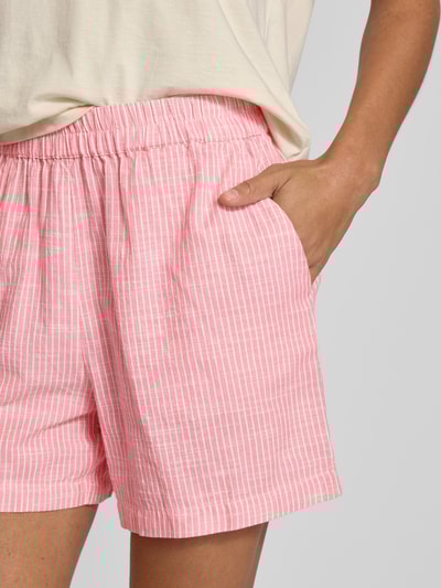 Pieces Loose Fit Shorts aus Baumwoll-Leinen-Mix Modell 'APIA' Rosa 3