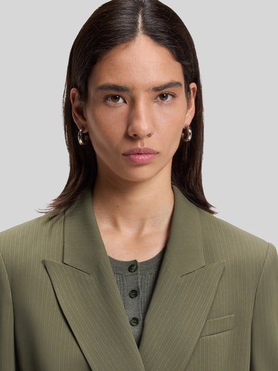 BOSS Regular fit korte blazer van viscosemix model 'JALETO12' Olijfgroen - 3