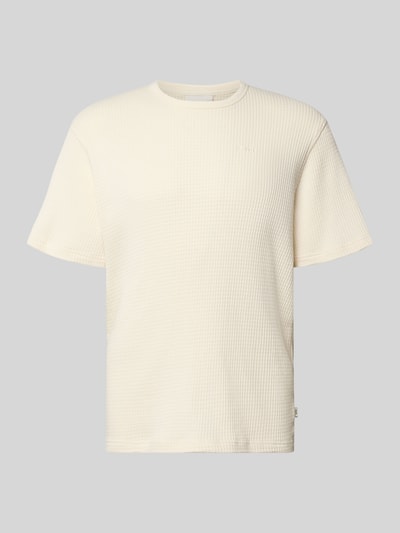 Forét T-Shirt mit Logo-Stitching und Rundhalsausschnitt Offwhite 2