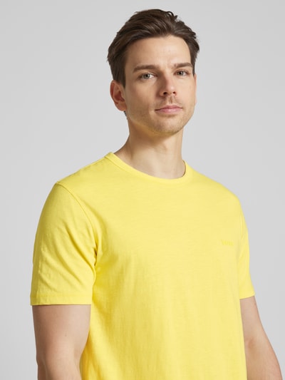 BOSS Orange T-Shirt mit Label-Detail Gelb 3