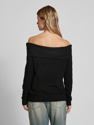 Review Strickpullover im Off-Shoulder-Look Black 5