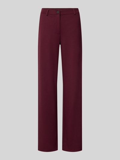 FREE/QUENT Straight Fit Stoffhose mit Viskose-Anteil Modell 'Nanni' Bordeaux 1