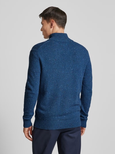 Marc O'Polo Regular Fit Troyer aus gesprenkeltem Tweedgarn Blau 5