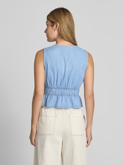 Mango Jeanstop mit Schnürverschluss Modell 'SIROS' Jeansblau 5