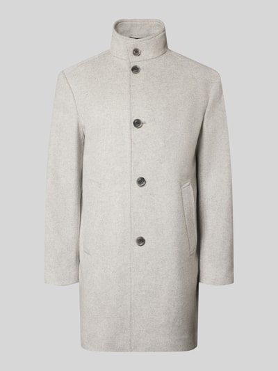 JOOP! COLLECTION Lange jas met hoge opstaande kraag model 'MARAN' Antraciet - 1