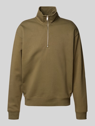 MCNEAL Sweatshirt mit Troyer-Kragen Oliv 2