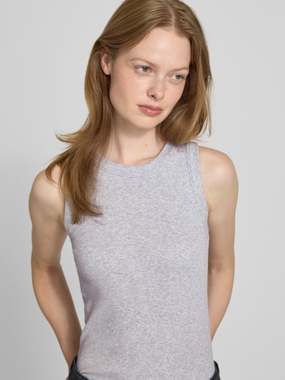 Drykorn Tanktop mit gerippten Abschlüssen Modell 'OLINA' Hellgrau 3