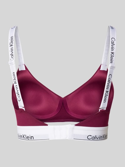 Calvin Klein Underwear Biustonosz typu bralette z elastycznym pasem z logo Fuksjowy 3