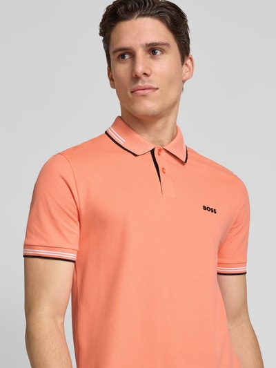 BOSS Green Poloshirt mit Label-Detail Modell 'Paul' Lachs 3