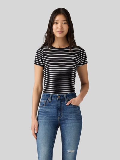 Levi's® Slim Fit T-Shirt aus Baumwoll-Mix Modell 'HAYES' Anthrazit 4
