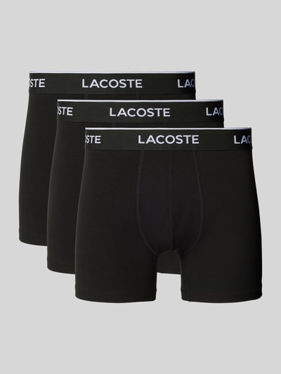 Lacoste Trunks mit Label-Bund im 3er-Pack Black 1