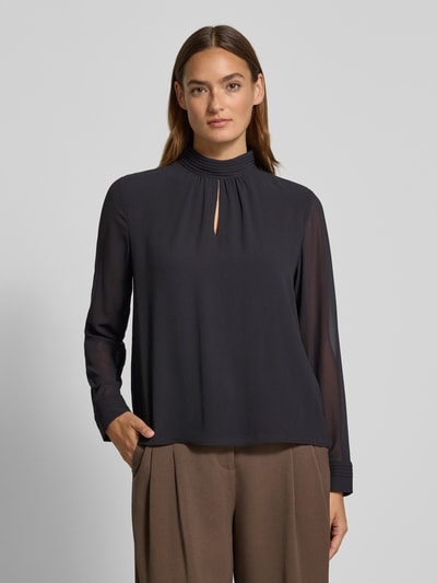 s.Oliver BLACK LABEL Regular Fit Langarmbluse mit Schlüsselloch-Ausschnitt Black 4