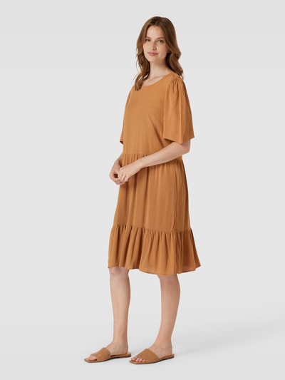 Vila Minikleid mit Allover-Muster Modell 'ASHLY' Camel 4