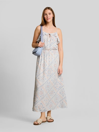 Tom Tailor Denim Schmales Kleid mit Leinen-Anteil Weiss 1
