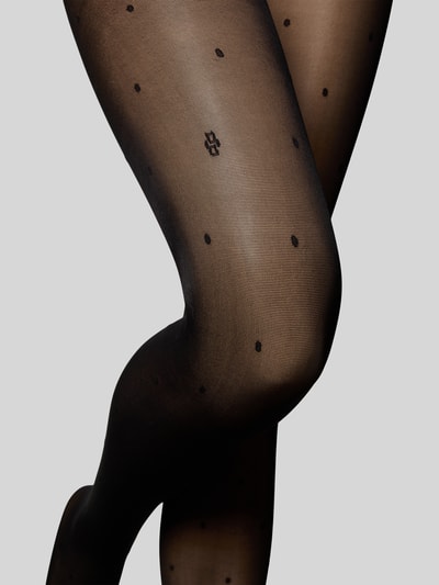 BOSS 20 DEN Strumpfhosen mit Logo-Monogramm Black 3
