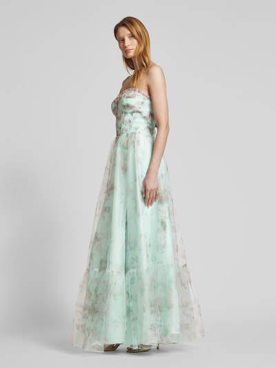 Luxuar Abendkleid mit gelegten Falten Mint 1