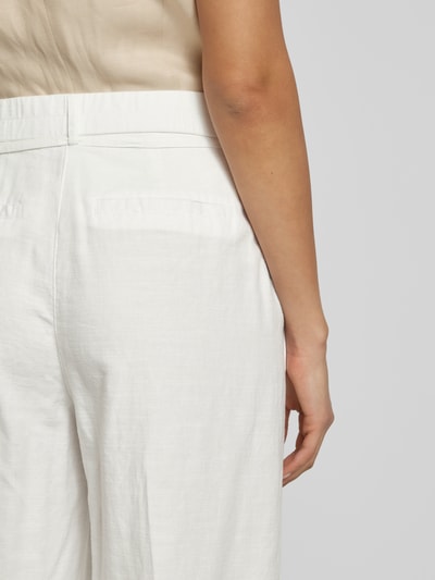 OPUS Broek van een mix van katoen en linnen, model 'Meeri french' Offwhite - 3