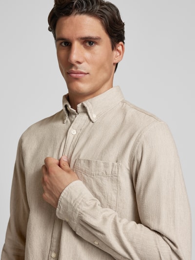 Jack & Jones Premium Vrijetijdsoverhemd met button-downkraag, model ‘BROOK’ Offwhite - 3