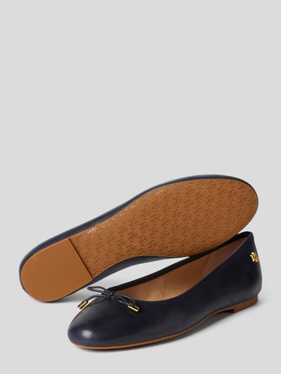 Lauren Ralph Lauren Ballerinas aus Leder Dunkelblau 5