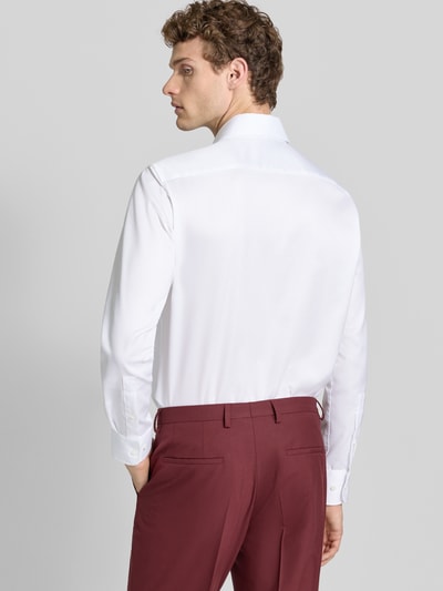 Christian Berg Men Regular Fit Business Hemd aus Baumwolle mit Haifischkragen Weiss 5