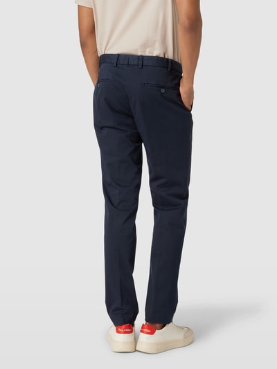 Hiltl Regular Fit Chino im unifarbenen Design Modell 'Tilo' Marine 5