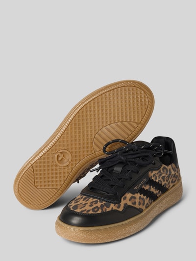 Tamaris Low Top Sneaker aus Veloursleder im Street Style Black 4