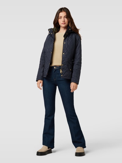 Barbour Gewatteerd jack met afneembare capuchon, model 'MILLFIRE' Marineblauw - 1