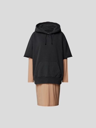 MM6 Maison Margiela Sweatkleid im Lagen-Look Black 2