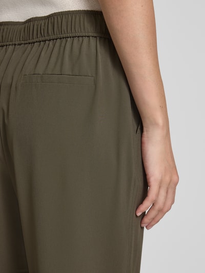 OPUS Broek met elastische band, model 'Mefini' Olijfgroen - 3