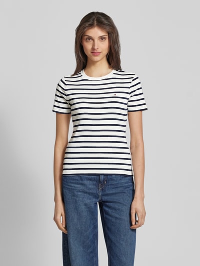 Tommy Hilfiger Slim Fit T-Shirt mit Label-Detail Marine 4