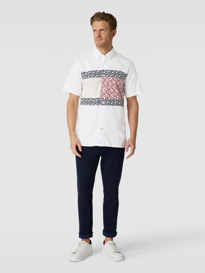 Tommy Hilfiger Regular Fit Freizeithemd mit Label-Print Weiss 1