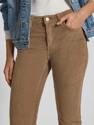 Only Spodnie sztruksowe o rozkloszowanym kroju z mieszanki bawełny model ‘MARY’ Szarobrązowy 3